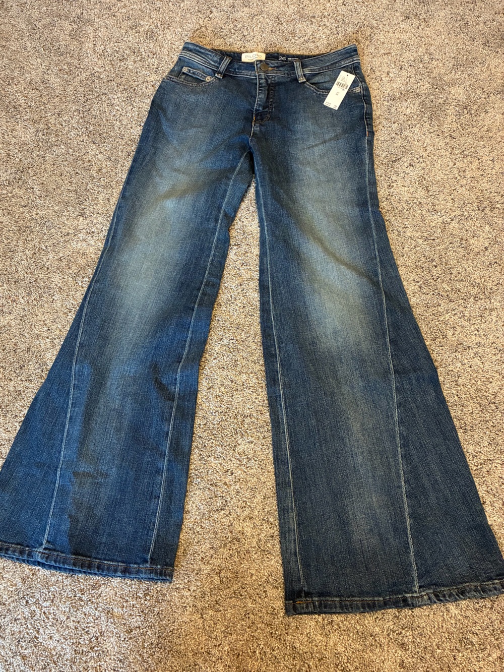 Anthropologie Pilcro Wide Leg Flare Jeans Women’s 26 Stretch Medium Wash